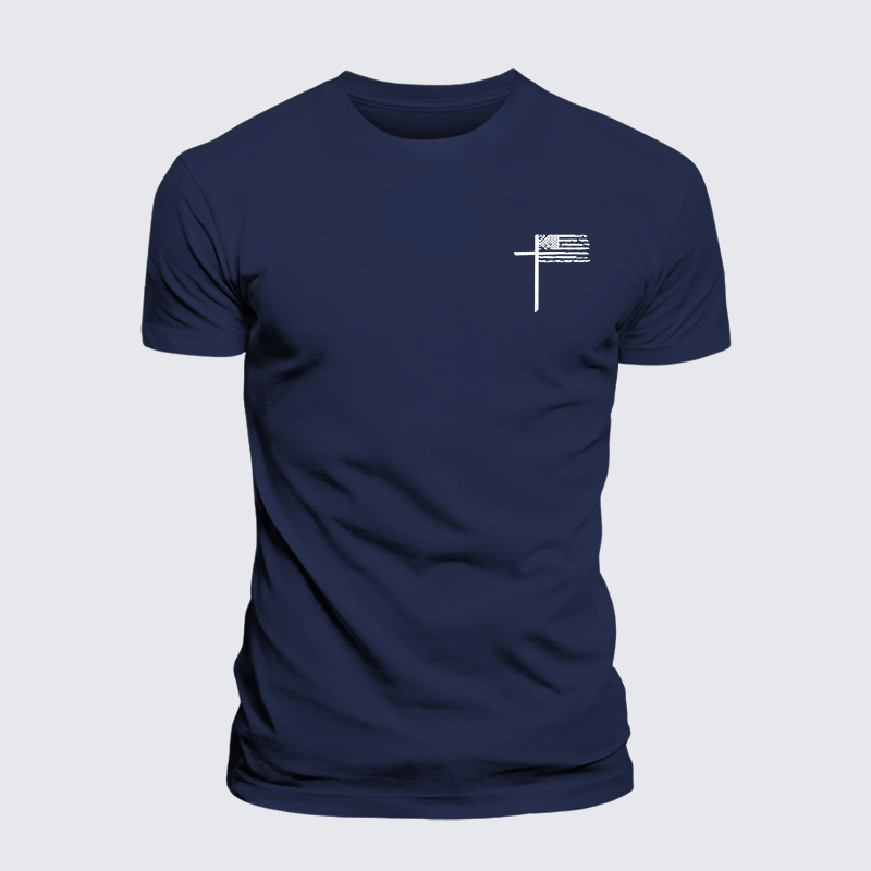 Cross Jesus God Christian Premium Mercerized Cotton Tee