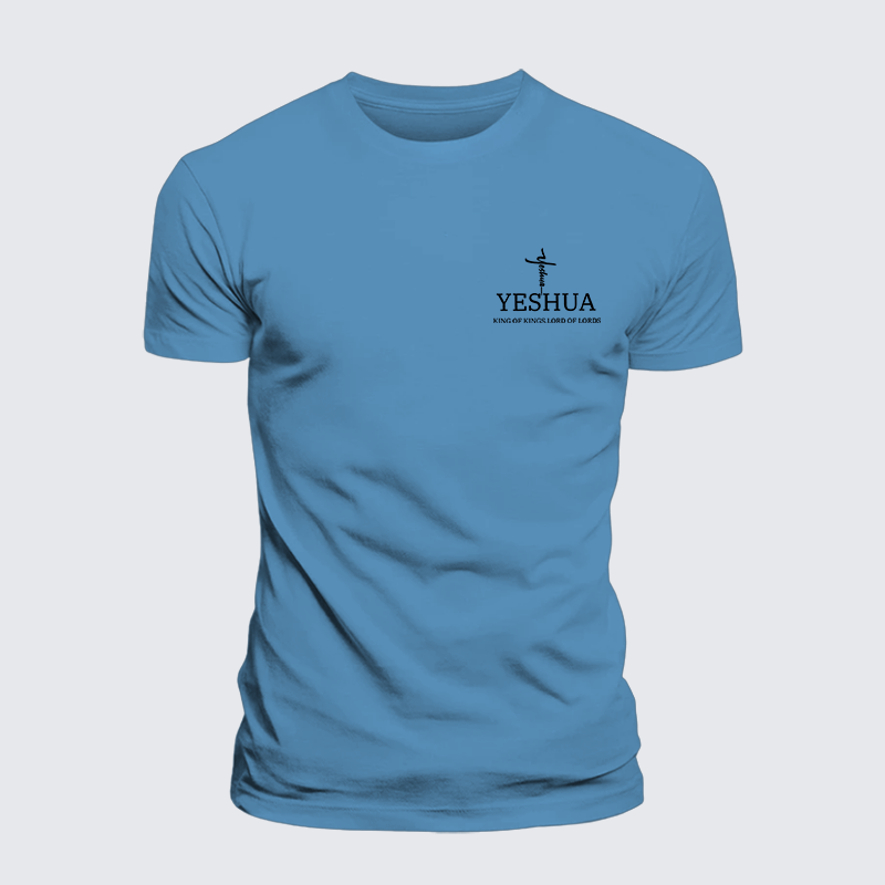 Yeshua King Of Kings Lord Of Lords Jesus God Christian Premium Mercerized Cotton Tee