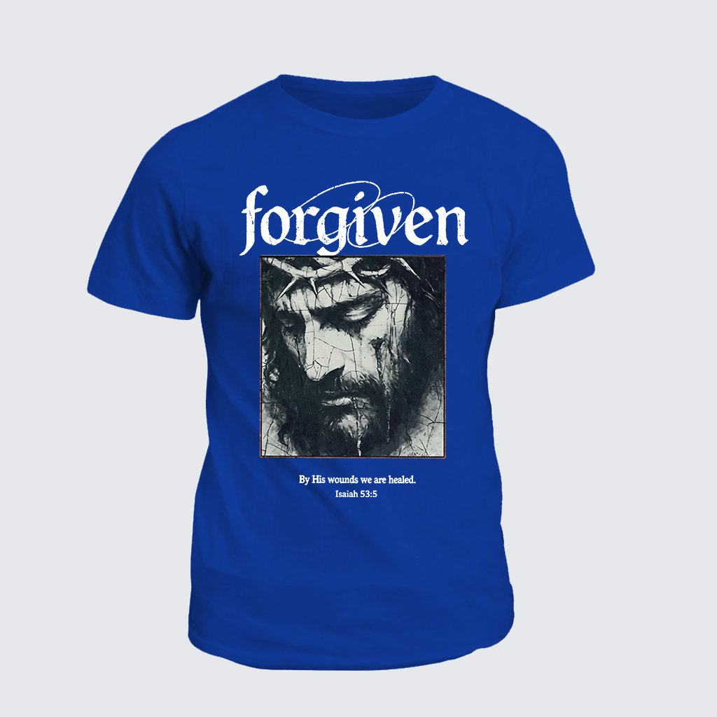 By His Wounds We Are Healed  Jesus God Christian Cotton T-Shirt