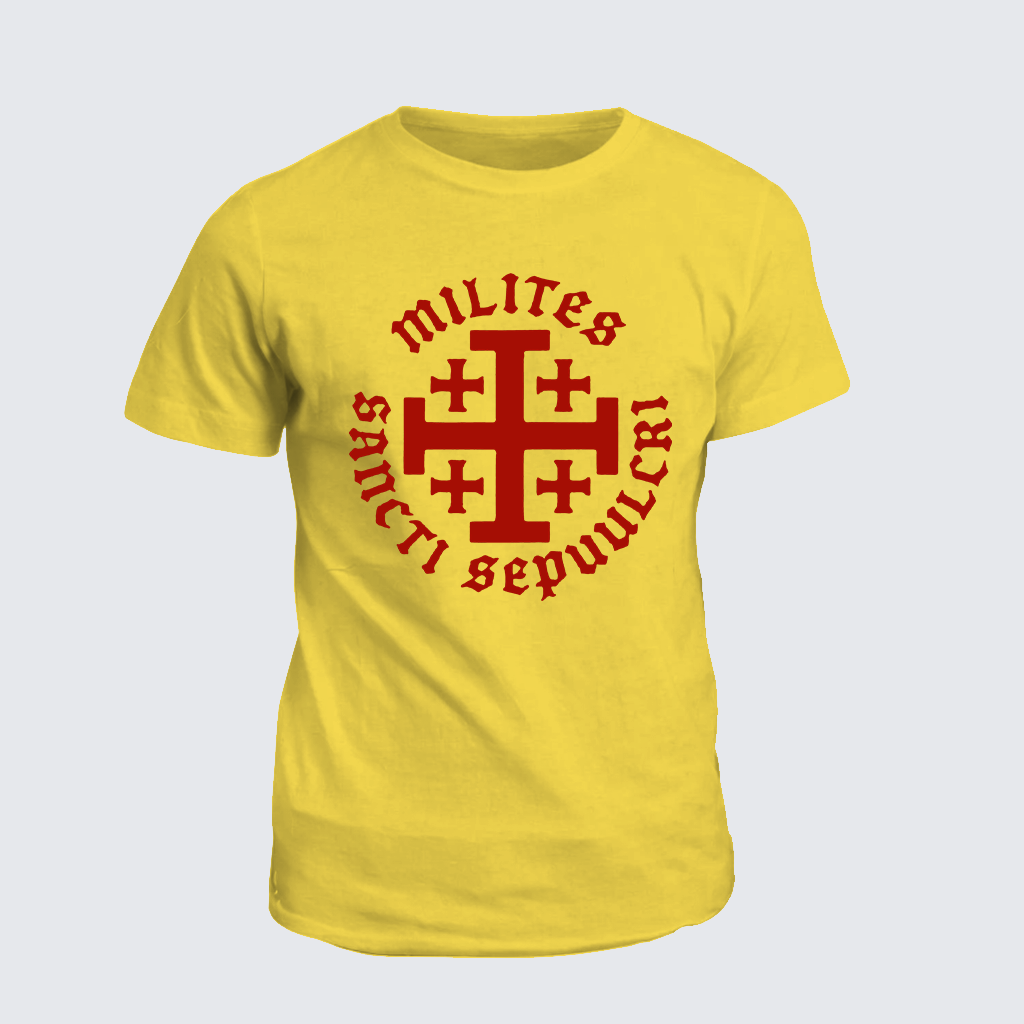 Knight Templar Order of the Holy Sepulchre Jesus God Christian Cotton T-Shirt