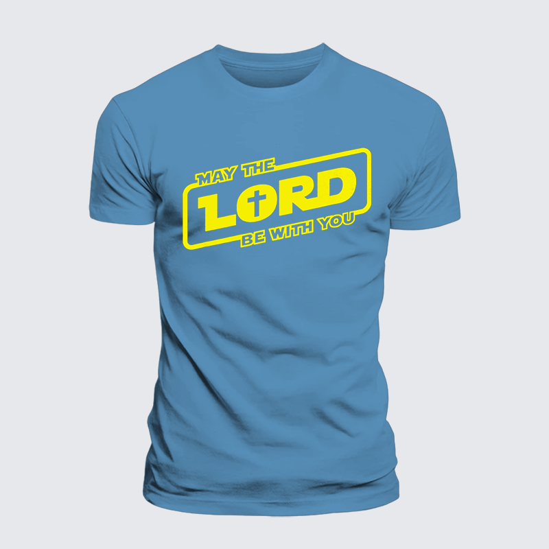 Lord Be With You Jesus God Christian Premium Mercerized Cotton Tee