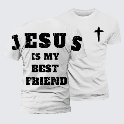 Jesus Is My Best Friend Jesus God Christian Premium Mercerized Cotton Tee
