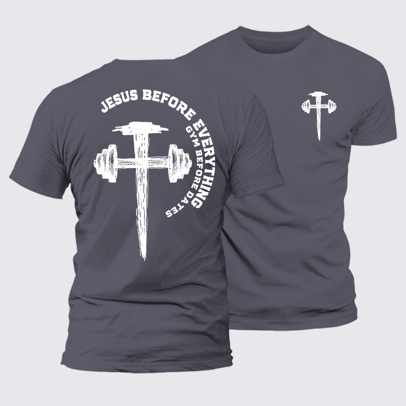 Jesus Before Everythimg Jesus God Christian Premium Mercerized Cotton Tee