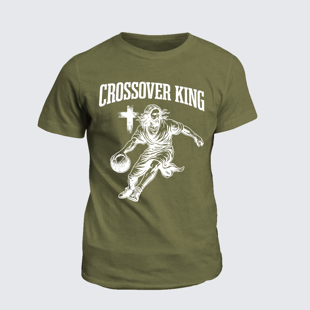 Crossover King Jesus God Christian Cotton T-Shirt