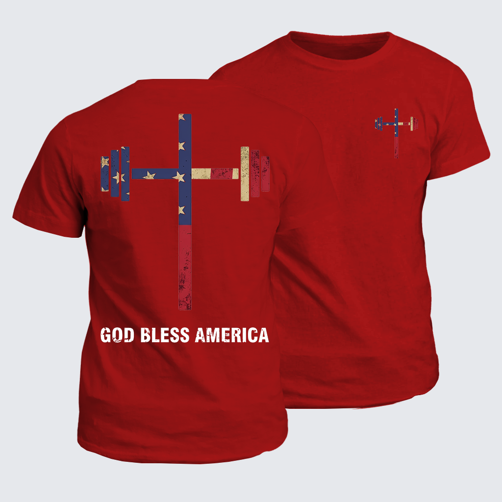 God Bless America Jesus God Christian Cotton T-Shirt