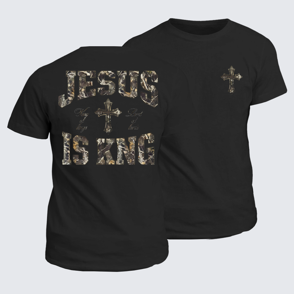 Man Of God Husband Dad Jesus God Christian Cotton T-Shirt