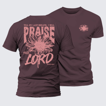 Praise The Lord Jesus God Christian Premium Mercerized Cotton Tee