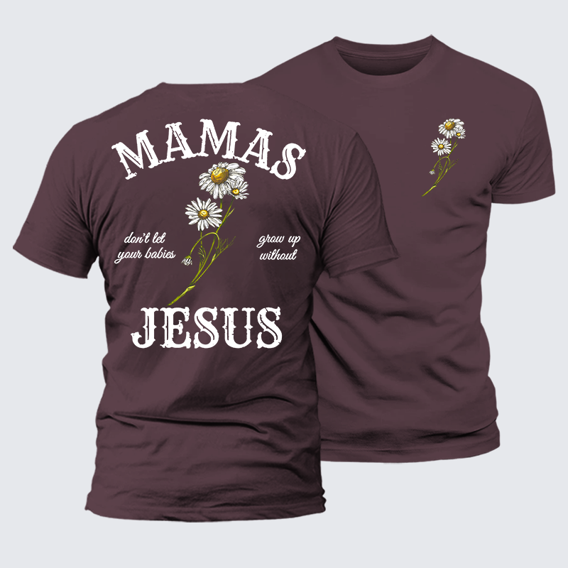 Blossoms Of Faith And Love Jesus God Christian Premium Mercerized Cotton Tee