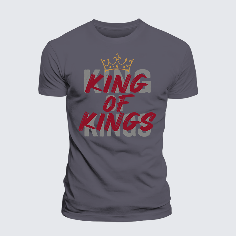 King Of Kings Jesus God Christian Premium Mercerized Cotton Tee