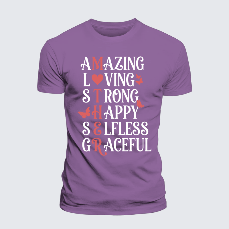 Amazing Mother Jesus God Christian Premium Mercerized Cotton Tee