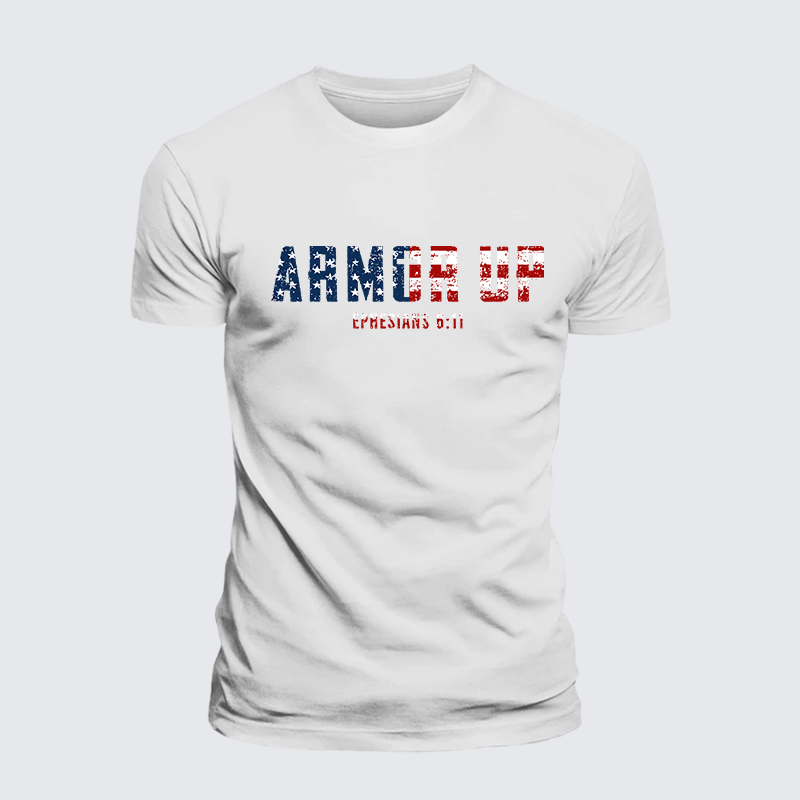 Armor Up Jesus God Christian Premium Mercerized Cotton Tee