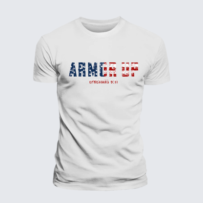 Armor Up Jesus God Christian Premium Mercerized Cotton Tee