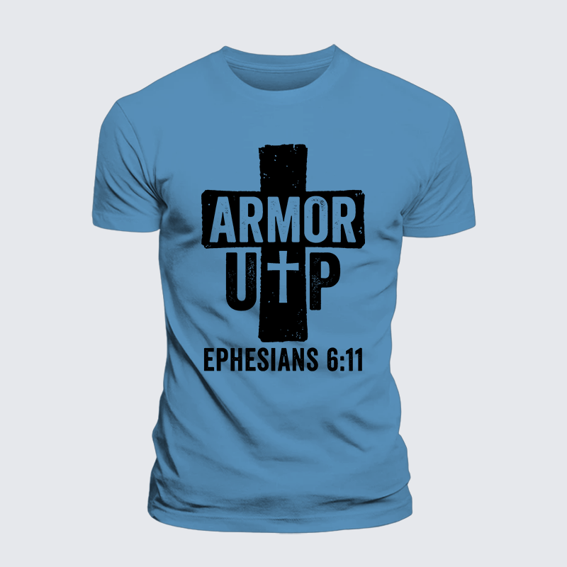 Armor Up Jesus God Christian Premium Mercerized Cotton Tee