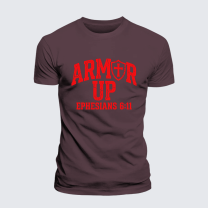 Armor Up Jesus God Christian Premium Mercerized Cotton Tee