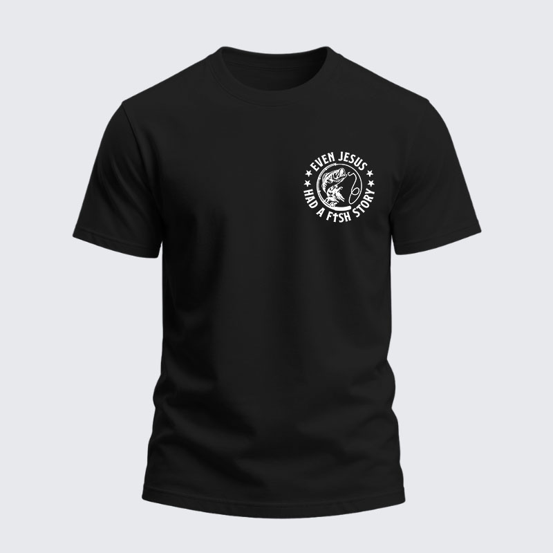 Man Of God Husband Dad Jesus God Christian Cotton T-Shirt