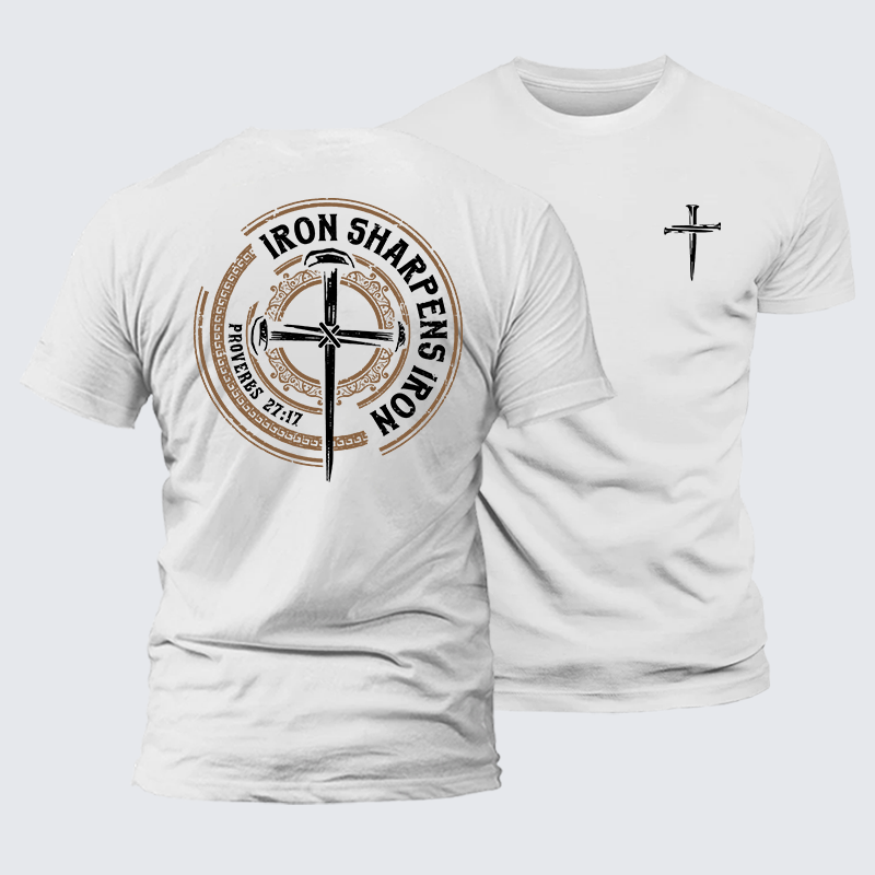 Man Of God Husband Dad Jesus God Christian Cotton T-Shirt