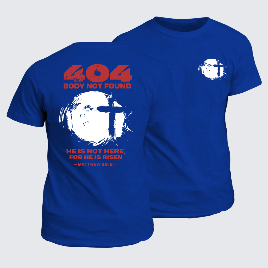 He Is Not Here,For He Is Risen Jesus God Christian Cotton T-Shirt