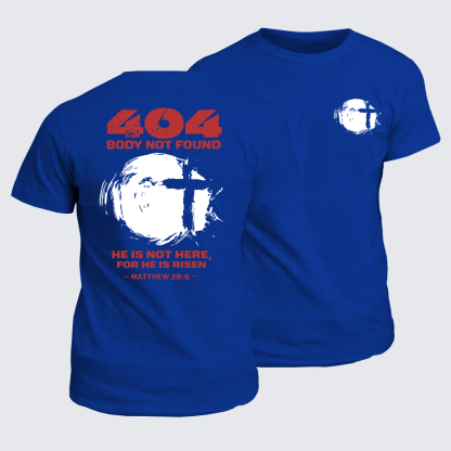 He Is Not Here,For He Is Risen Jesus God Christian Cotton T-Shirt