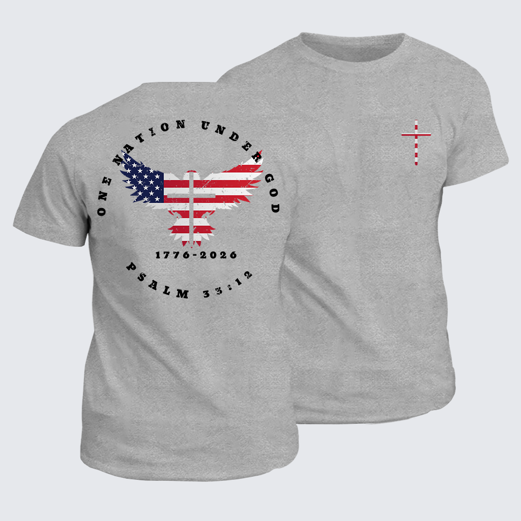 One Nation Under God Jesus God Christian Cotton T-Shirt