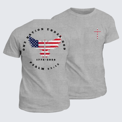 One Nation Under God Jesus God Christian Cotton T-Shirt