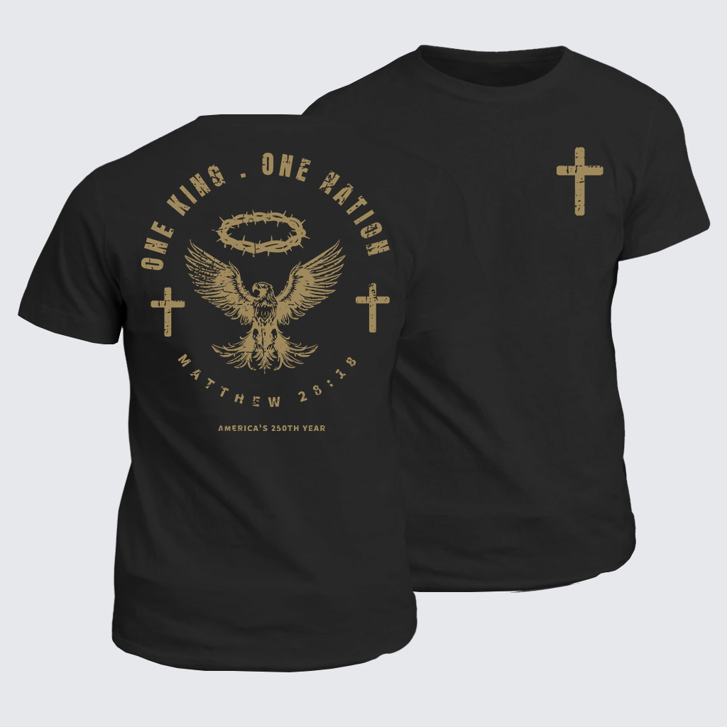 Man Of God Husband Dad Jesus God Christian Cotton T-Shirt