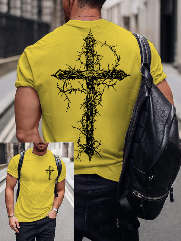 Cross Jesus God Christian Cotton T-Shirt