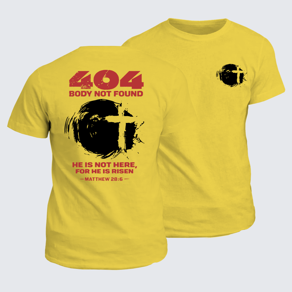 He Is Not Here,For He Is Risen Jesus God Christian Cotton T-Shirt