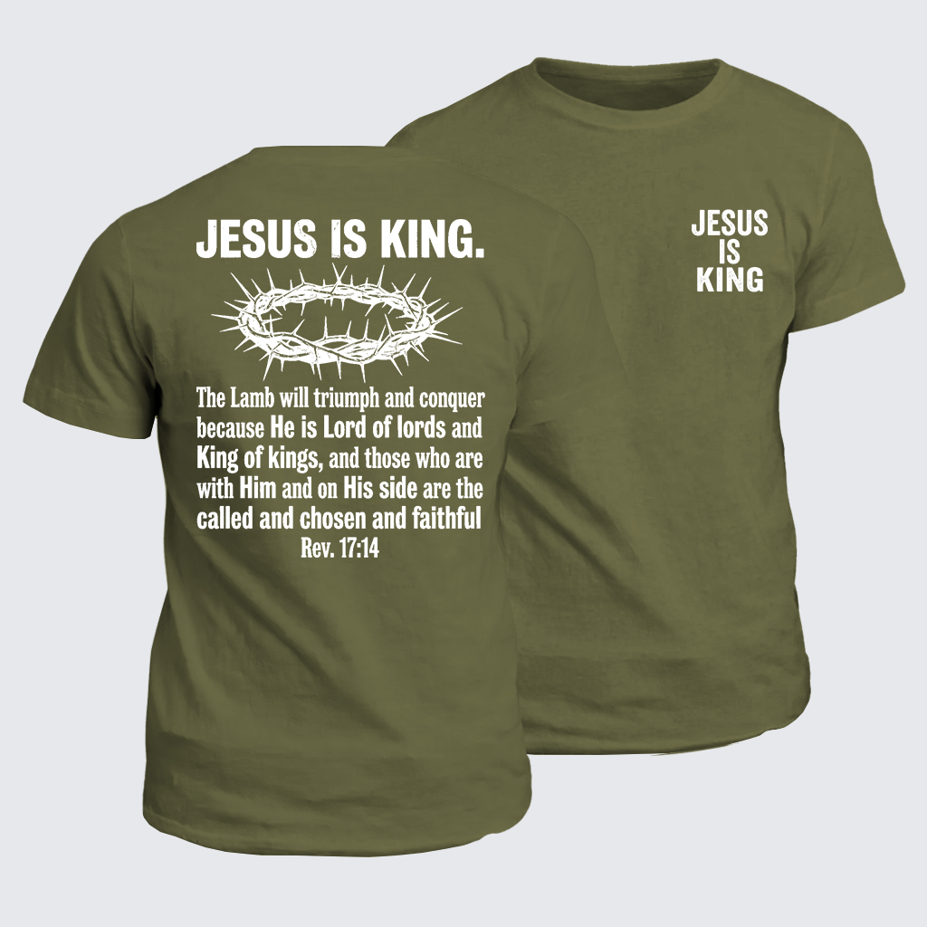 Jesus is King Jesus God Christian Cotton T-Shirt