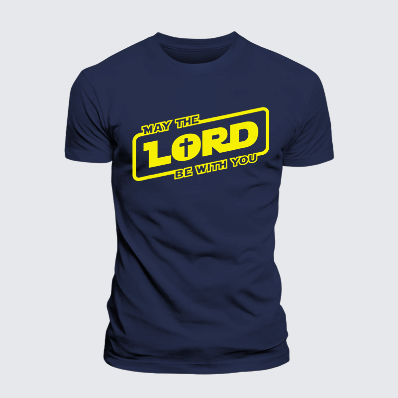 Lord Be With You Jesus God Christian Premium Mercerized Cotton Tee