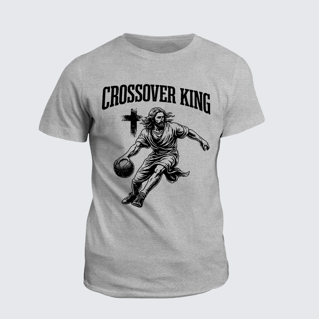 Crossover King Jesus God Christian Cotton T-Shirt