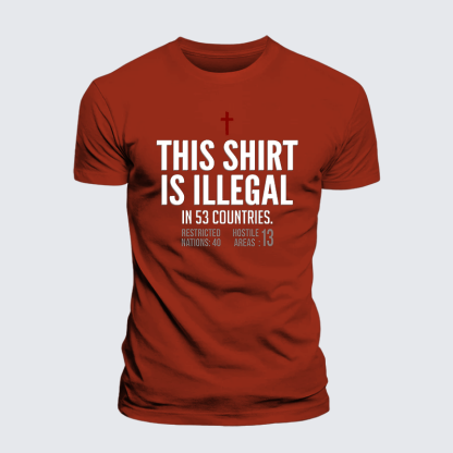 This Shirt is Illegal Jesus God Christian Premium Mercerized Cotton Tee