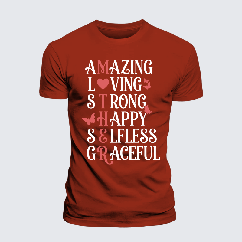 Amazing Mother Jesus God Christian Premium Mercerized Cotton Tee
