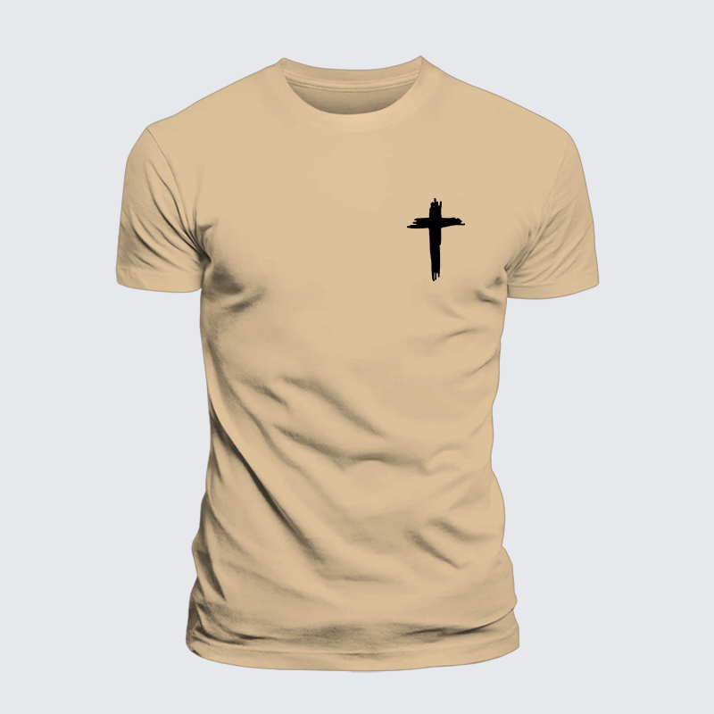 Cross Printed Jesus God Christian Premium Mercerized Cotton Tee