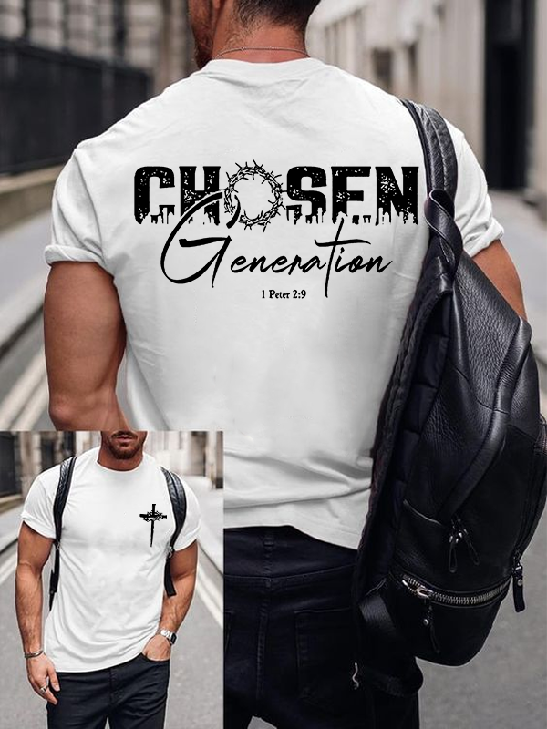 Chosen Generation Jesus God Christian Cotton T-Shirt