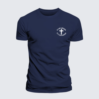 It's Not A Religion It's A Relationship Jesus God Christian Premium Mercerized Cotton Tee