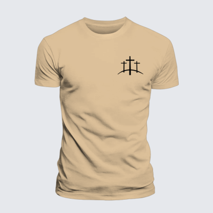 Cross Printed Jesus God Christian Premium Mercerized Cotton Tee