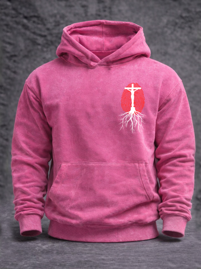 Lifeprint Faith Tree Jesus God Christian Washed Hoodie
