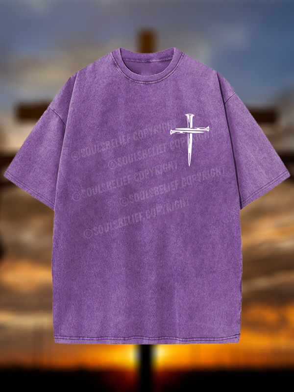 Cross Jesus God Christian Washed T-Shirt