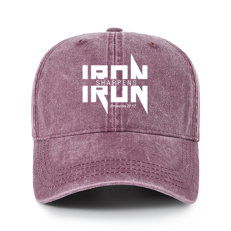 Heritage Washed Cap - Iron Sharpens Iron - Proverbs 27:17