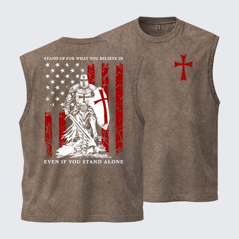 Washed Tank Top - Stand Up For What You Believe