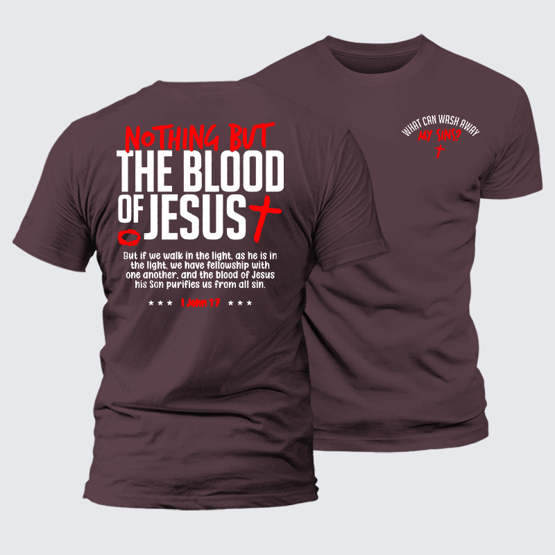What Can Wash Away My Sins Jesus God Christian Premium Mercerized Cotton Tee