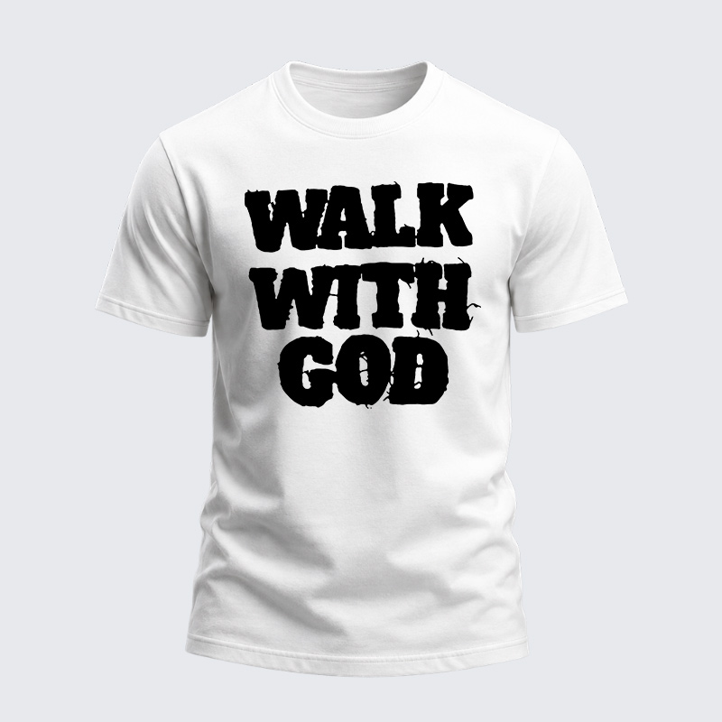 Heavyweight Cotton Tee - Walk with Jesus God