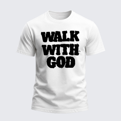Heavyweight Cotton Tee - Walk with Jesus God
