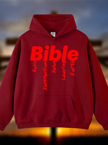 Bible Jesus God Christian Plush Fleece-Lined Hoodie