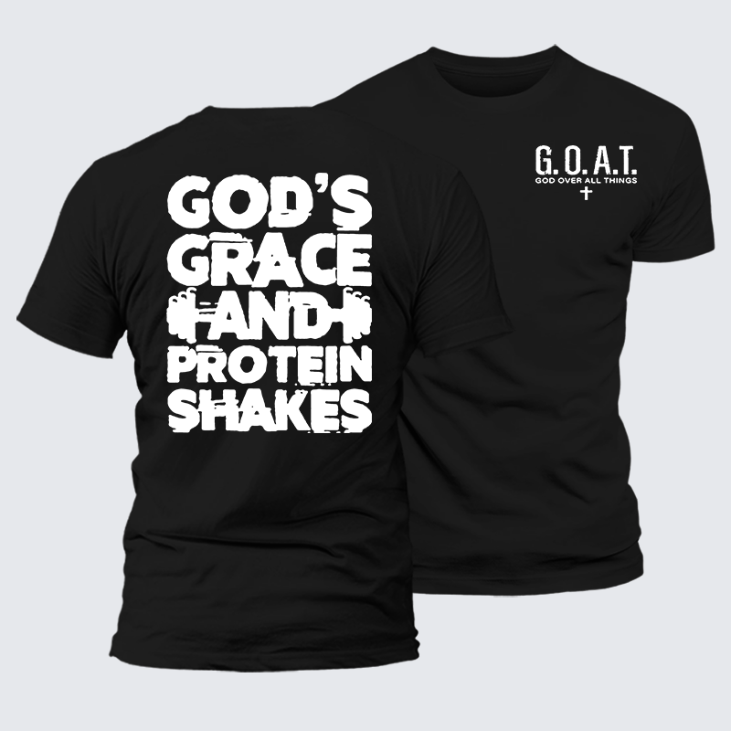 Man Of God Husband Dad Jesus God Christian Cotton T-Shirt