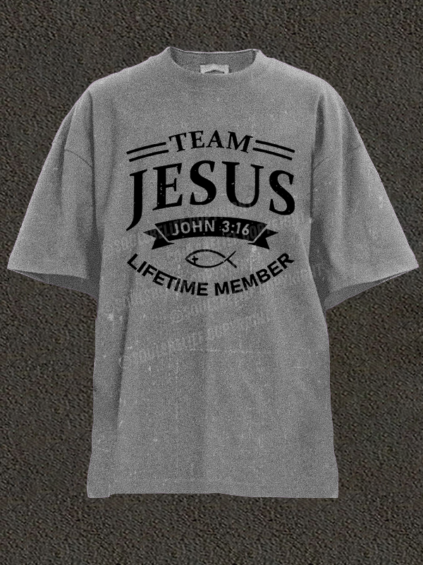 Jesus Team Christian Washed T-Shirt