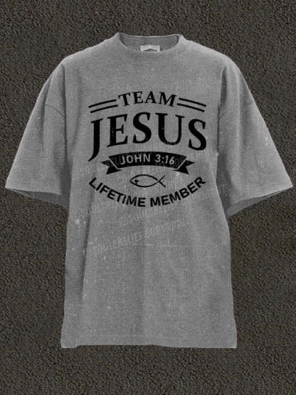 Jesus Team Christian Washed T-Shirt