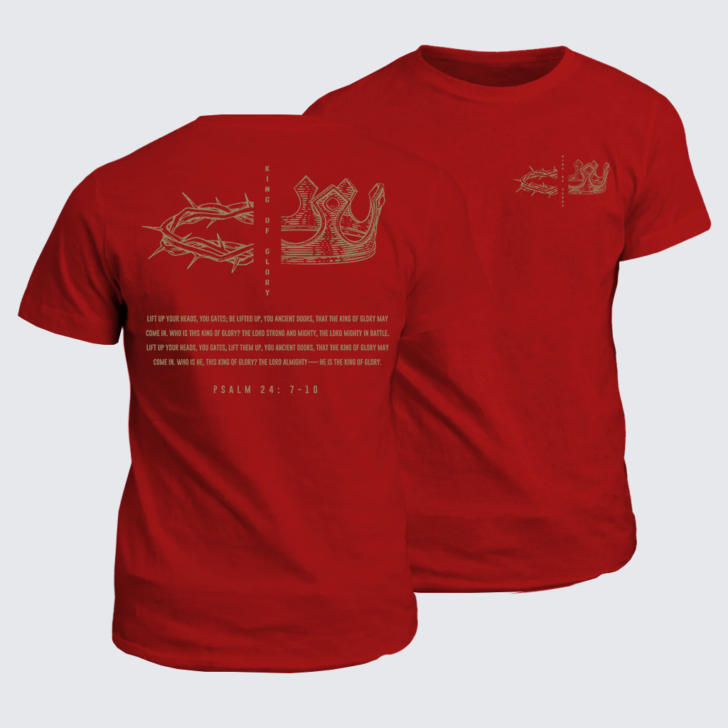King Of Glory  Jesus God Christian Cotton T-Shirt