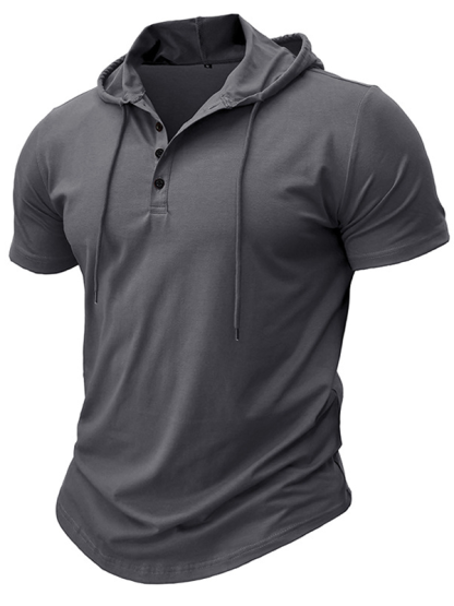 Armor Up Christian Hooded Henley T Shirt