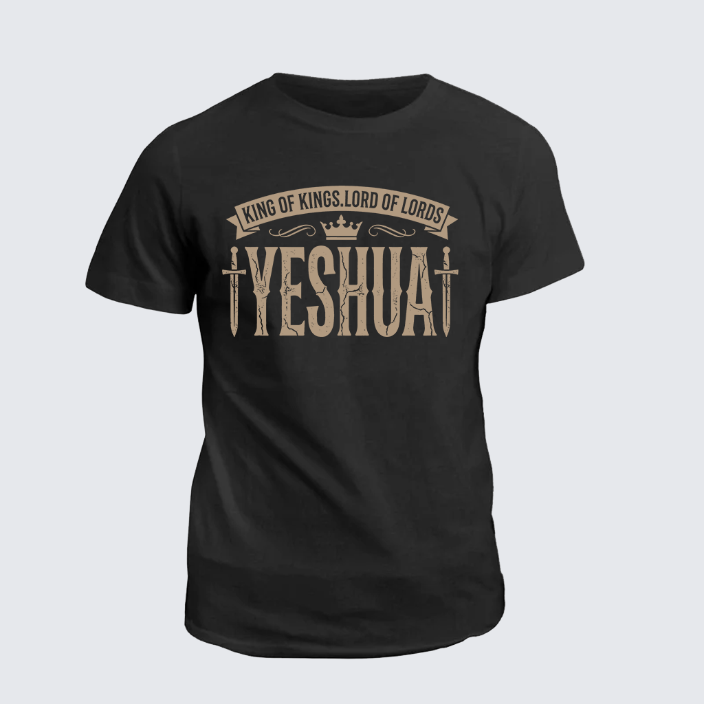Yeshua King Of Kings Lord Of Lords Jesus God Christian Cotton T-Shirt